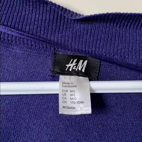 Royal purple long sleeve shrug cardigan - Picture 2 of 5